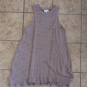 Hayden Rust and White Striped Dress